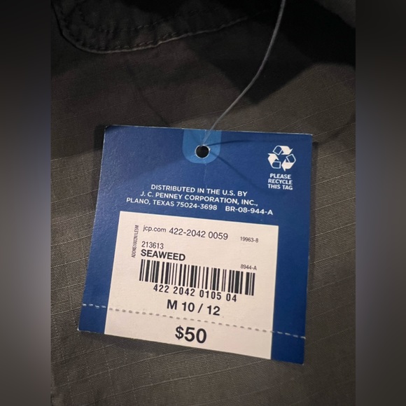 Arizona Jean Co Seaweed Color Jacket Boys Size 10/12 - Picture 5 of 6